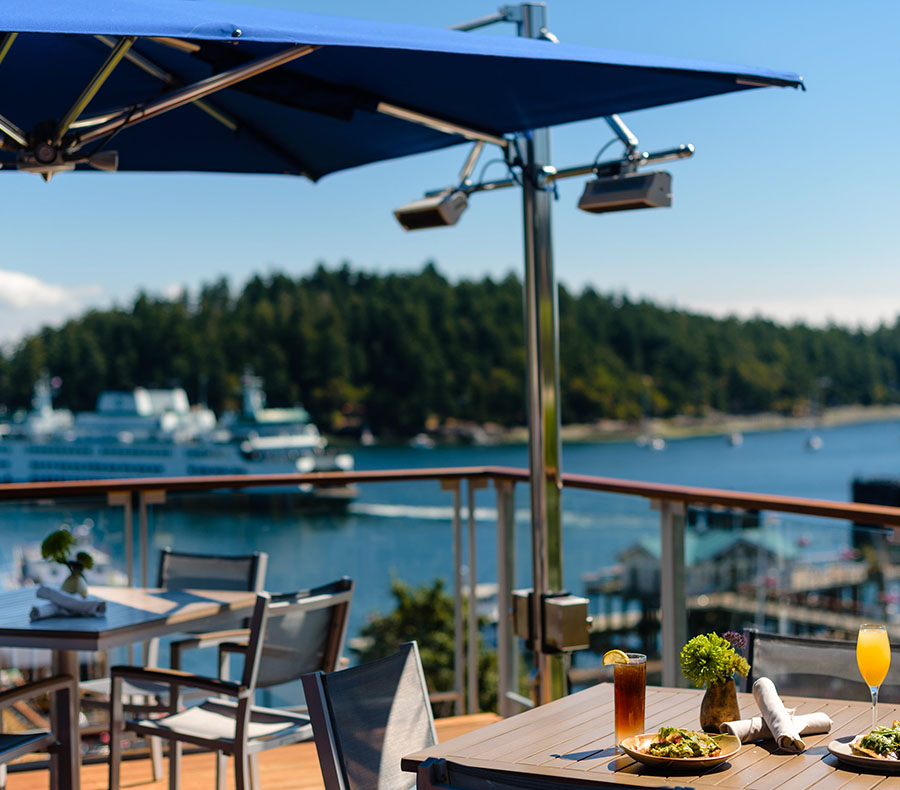Dinner with a View of friday harbor