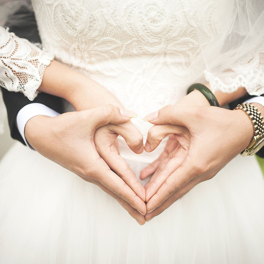 hands making heart shape