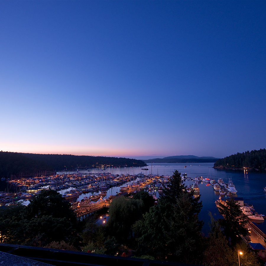 Sunrise over Friday Harbor